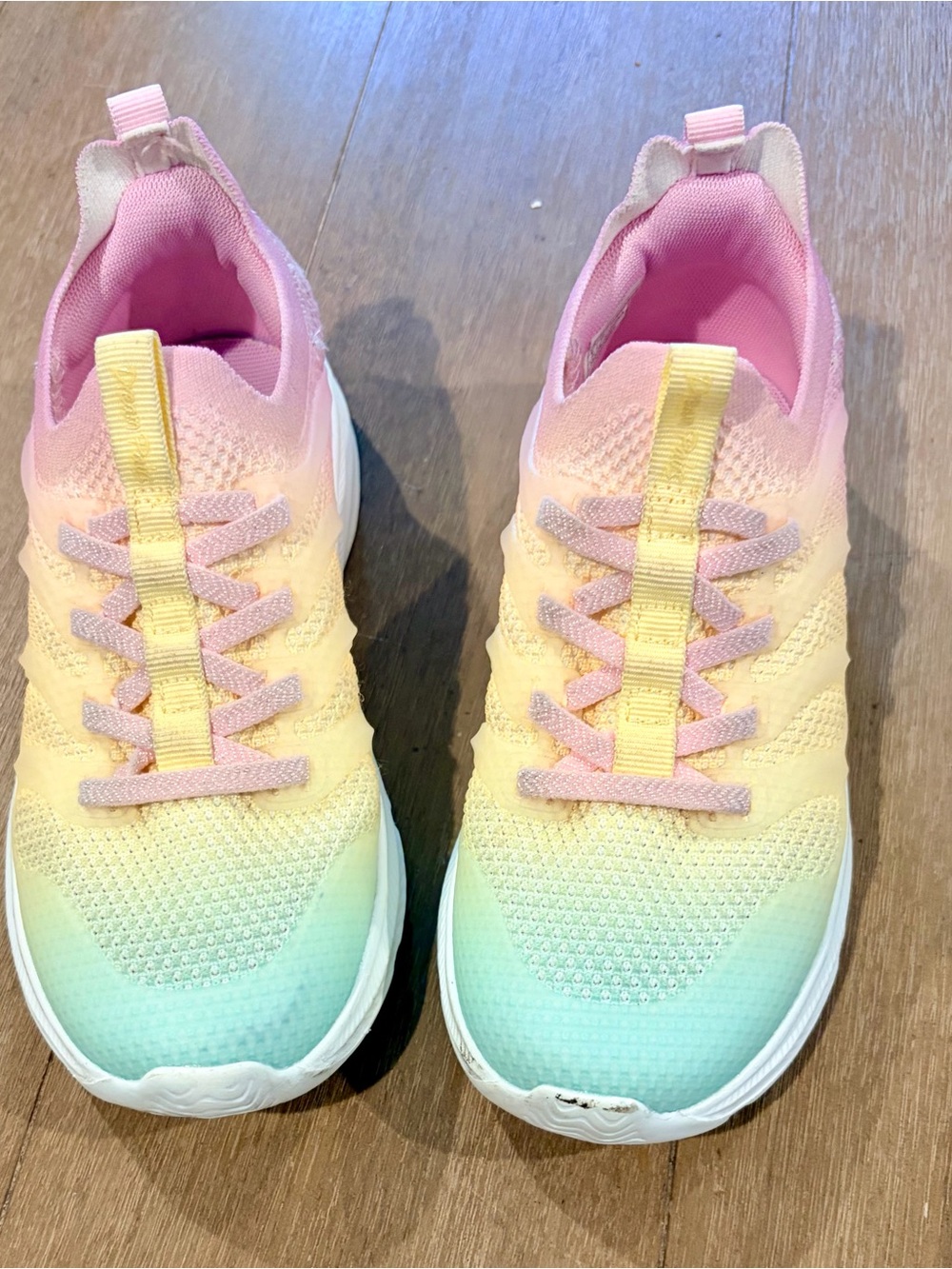Dream Pair Kids Gradient Pastel Sneakers - Pink, Yellow & Mint